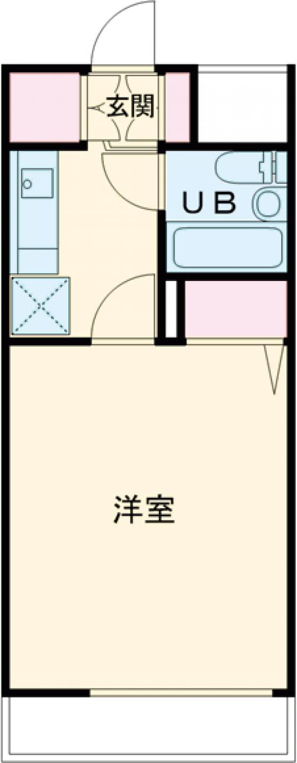 ルーブル新宿西落合2(1K/3階)の間取り写真