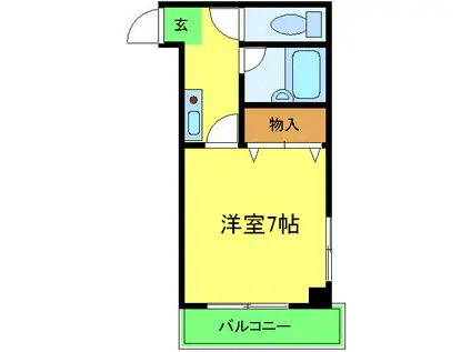 コンフォート春木(1K/2階)の間取り写真