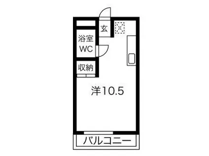 ニューコーポ谷川(ワンルーム/4階)の間取り写真