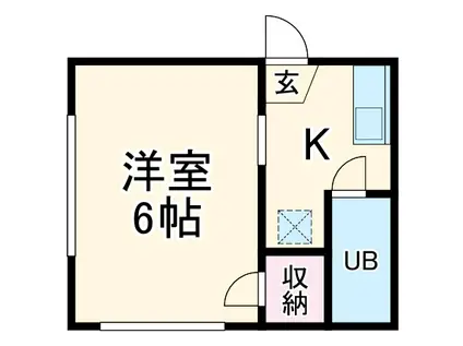 フォーブルY(1K/2階)の間取り写真