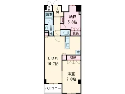 サンジョイアゼロ(1SLDK/1階)の間取り写真