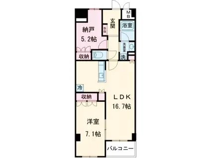 サンジョイアゼロ(1SLDK/1階)の間取り写真