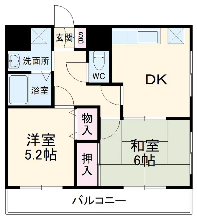 ハーヴェスト松が枝 2階階 間取り