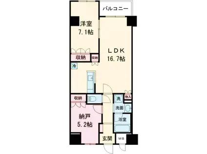 サンジョイアゼロ(1SLDK/3階)の間取り写真