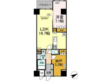 サンジョイアゼロ(1SLDK/3階)の間取り写真