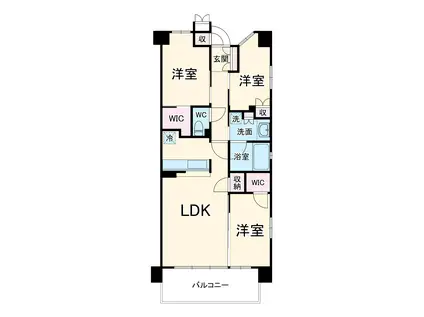 シエリア京都西大路(3LDK/7階)の間取り写真