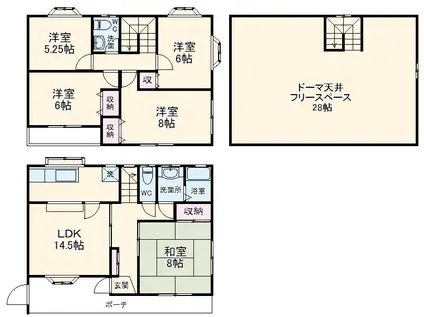 タウンハウスサクラ(5LDK/1階)の間取り写真
