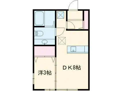 パール・メゾンⅡ(1DK/2階)の間取り写真