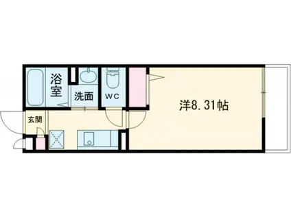 SAKURA GRANDE 京王堀之内(1K/2階)の間取り写真