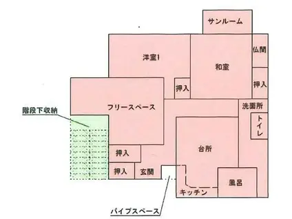 コーポ平野(2SLDK/1階)の間取り写真