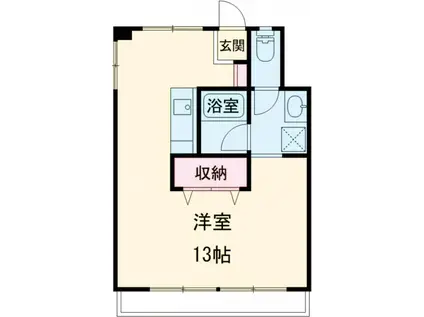 東栄ハイツ(ワンルーム/2階)の間取り写真