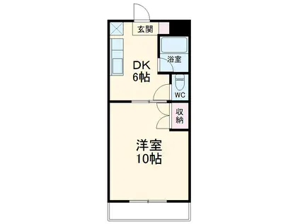 マンションCLOVER(1DK/3階)の間取り写真