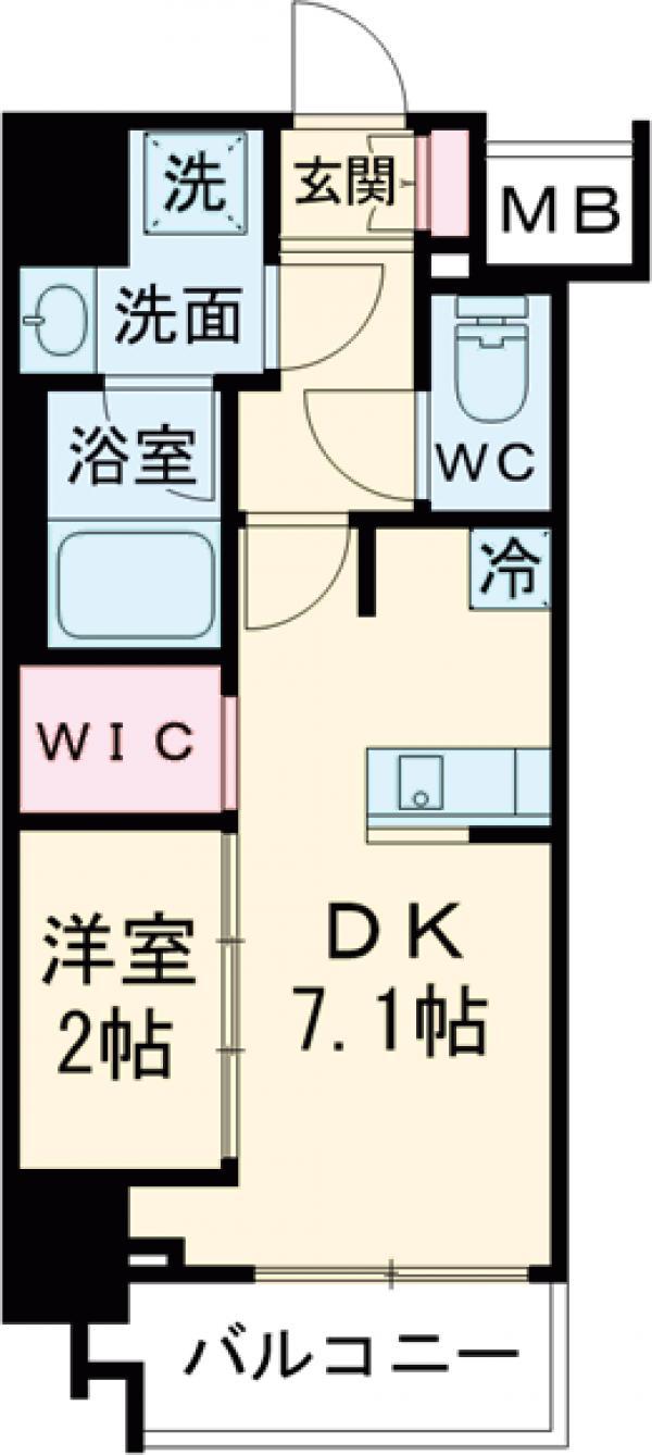 RELUXIA綾瀬Ⅲ(1DK/3階)の間取り写真