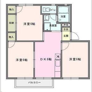 セジュール島崎(3DK/2階)の間取り写真