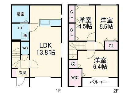 Ｍｅｒｖｅｉｌｌ　Ⅰ(3LDK)の間取り写真