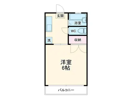 フジコーポ平川(1K/1階)の間取り写真