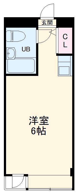 プラザUSA戸田公園(ワンルーム/4階)の間取り写真