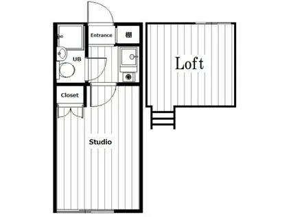 カルタス21戸田(1K/1階)の間取り写真