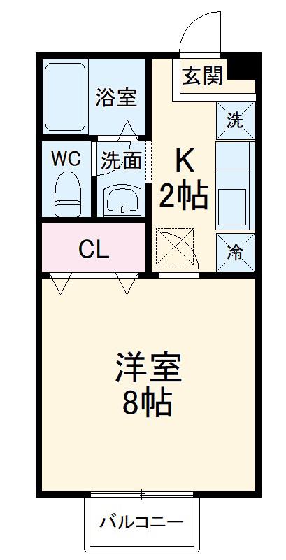 エトワール新瑞(1K/2階)の間取り写真