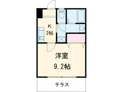 第3平田マンション(1K/2階)の間取り写真