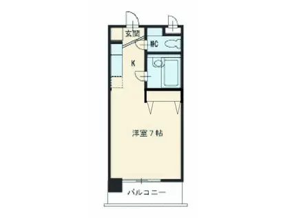 オアシスミズホ(1K/3階)の間取り写真