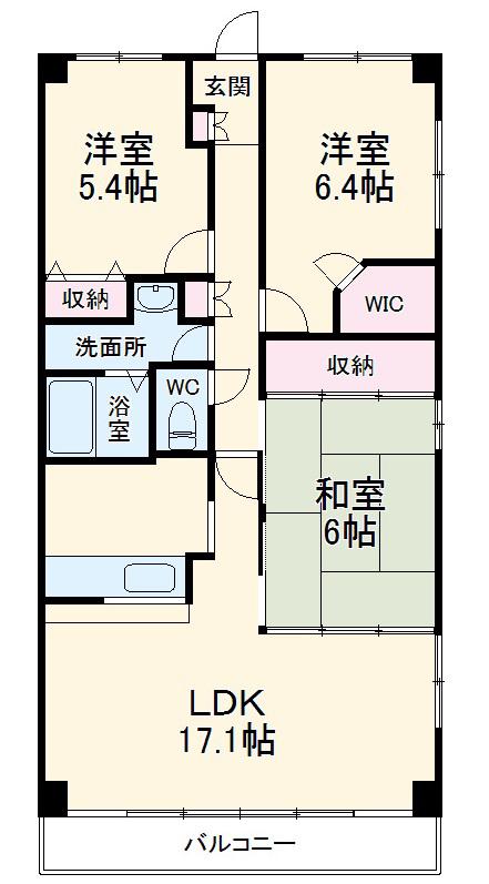 レクサス八千代中央(3LDK/3階)の間取り写真