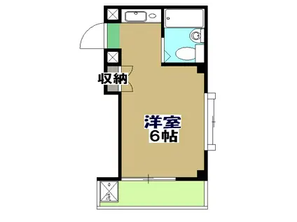 チアーハウス杢(ワンルーム/1階)の間取り写真