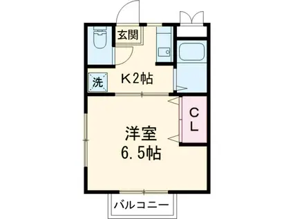 関根ハイツ(1K/1階)の間取り写真