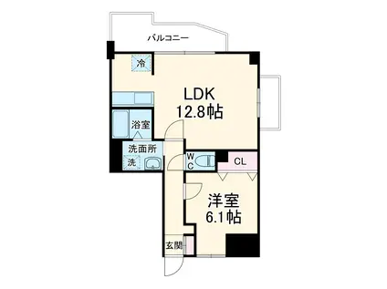 エクセル髙梨・パートⅡ(1LDK/3階)の間取り写真