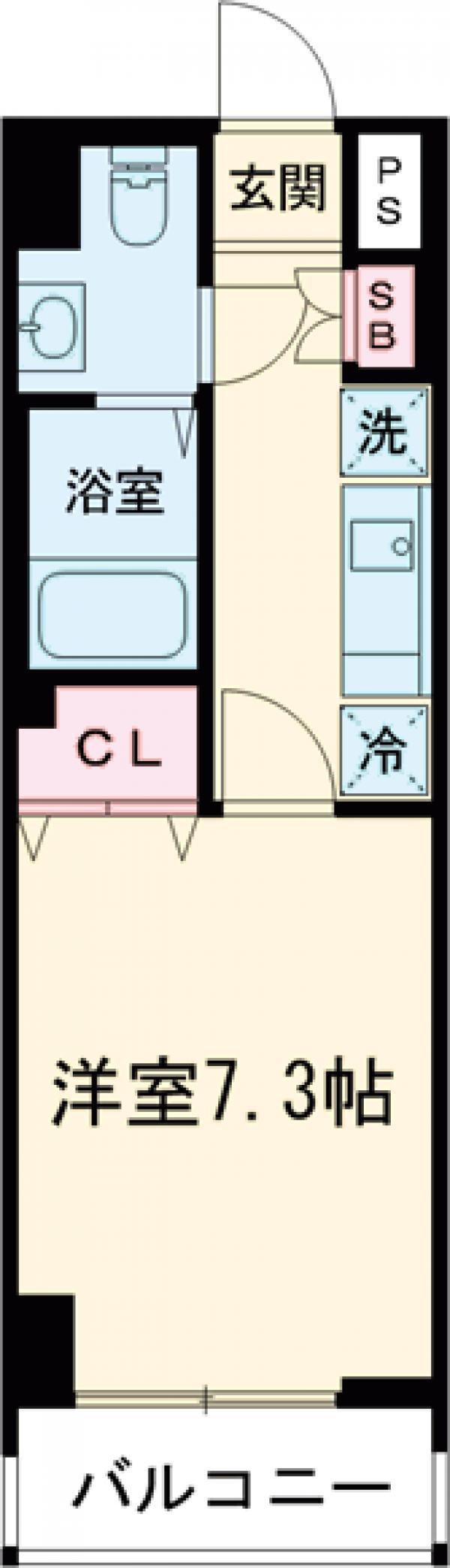 MILEBEL CHITOSEDAI(1K/2階)の間取り写真
