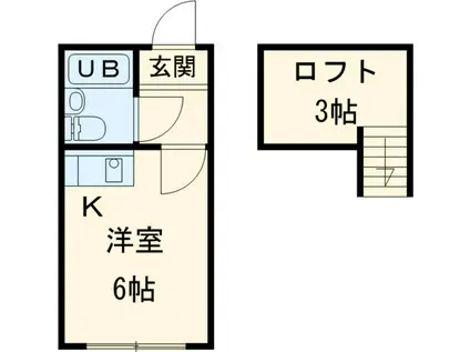 プラザドゥクリークA(1K/1階)の間取り写真