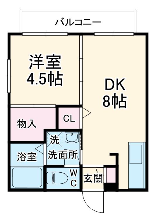 アーバン千葉寺(1LDK/1階)の間取り写真