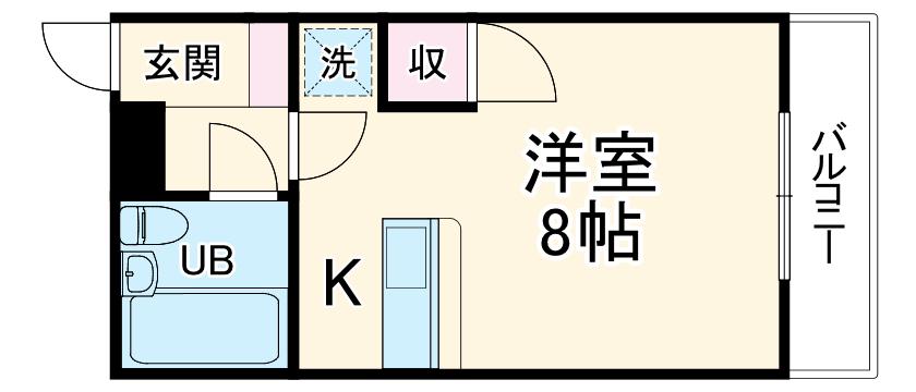 ワコーレエレガンス本郷台(ワンルーム/3階)の間取り写真