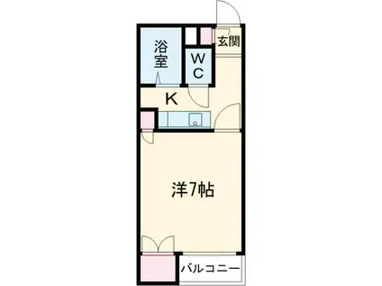ハイツアイビス(1K/1階)の間取り写真