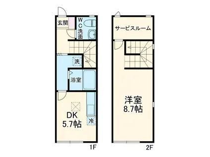 ソレーユ中野町　Ａ(1DK)の間取り写真