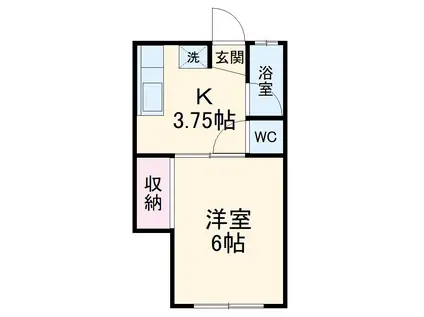 田中アパート(1K/2階)の間取り写真