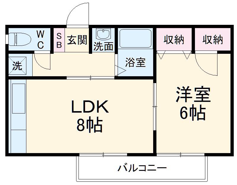 しゃらくホームズ(1LDK/1階)の間取り写真