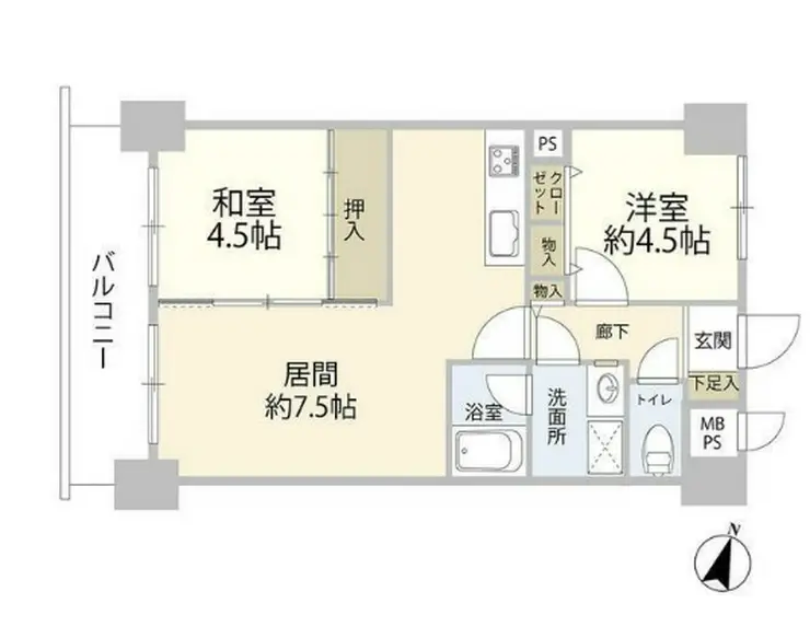 ライオンズマンション千葉スポーツセンター駅前 7階階 間取り