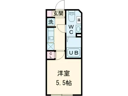 レピュア三ノ輪レジデンスⅡ(1K/2階)の間取り写真