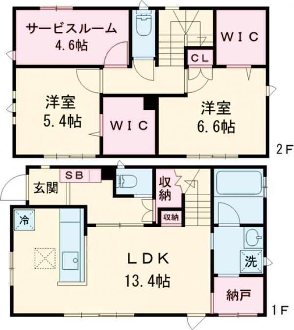 東急大井町線 緑が丘駅(東京) 徒歩10分 2階建 築10年(2SLDK)の間取り写真
