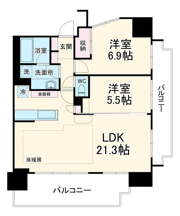 ザ・パークハウス東川口 6階階 間取り