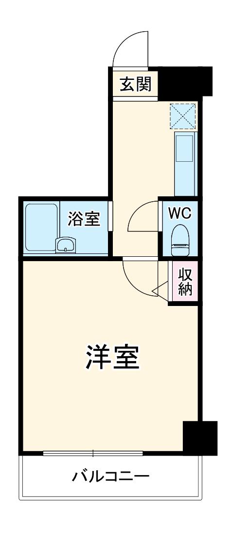 マリンガーデン妙典(1K/5階)の間取り写真