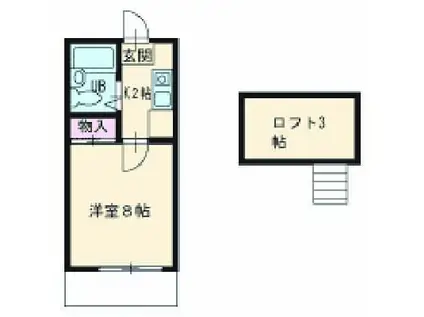 エクセル八田Ⅰ(1K/2階)の間取り写真