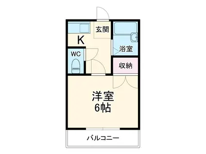 ハイツアベ(1K/1階)の間取り写真