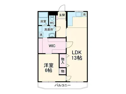 セブンスターマンション第一春日井(1LDK/8階)の間取り写真