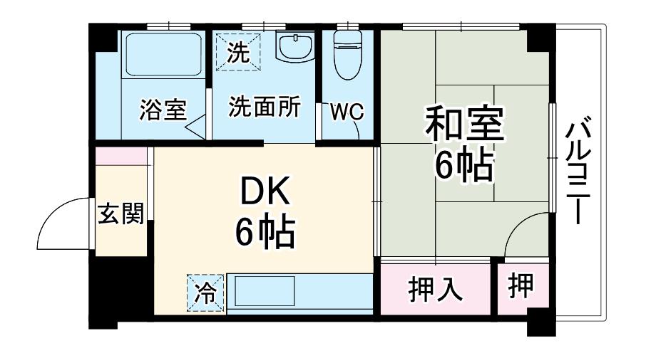 アローはまたけ(1DK/3階)の間取り写真