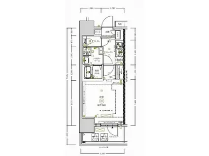 RELUXIA TOKYO イーストⅡ(1K/3階)の間取り写真