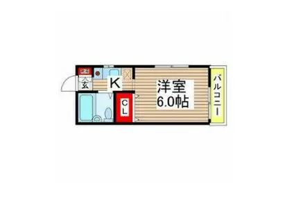 大谷ハイツ(1K/1階)の間取り写真