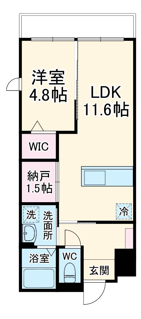 NⅡルーチェ(1SLDK/4階)の間取り写真