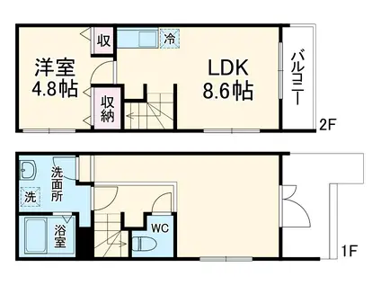 ＭＥＬＤＩＡ茅ヶ崎(1LDK)の間取り写真